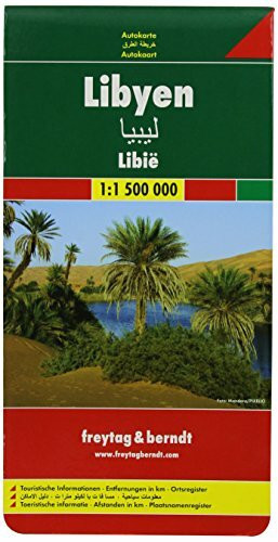 Libyen. Autokarte. 1:1 500 000. Touristische Informationen, Entfernungen im km, Ortsregister