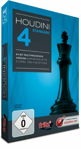 Houdini 4 Standard: PC chess program- 64 Bit Multiprocessorversion supports up to 6 cores & 4 GB of hash memory
