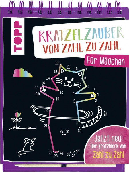 Kratzelzauber von Zahl zu Zahl für Mädchen