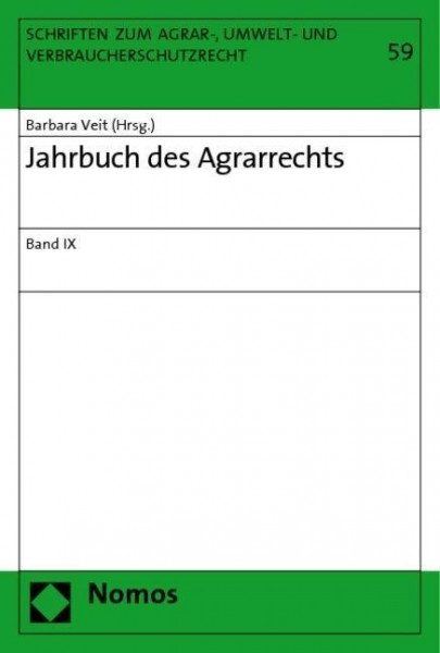 Jahrbuch des Agrarrechts IX