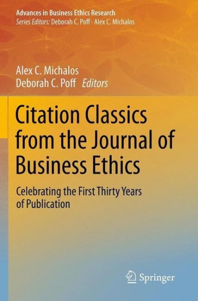 Citation Classics from the Journal of Business Ethics