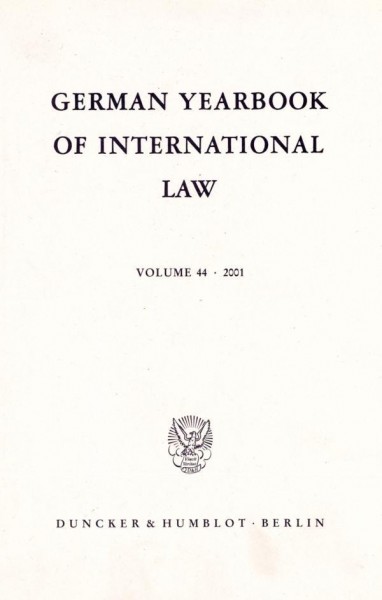 German Yearbook of International Law / Jahrbuch für Internationales Recht.