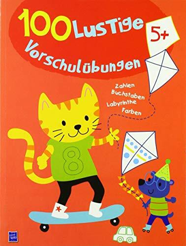 100 Lustige Vorschulübungen 5+: Zahlen, Buchstaben, Labyrinthe, Farben