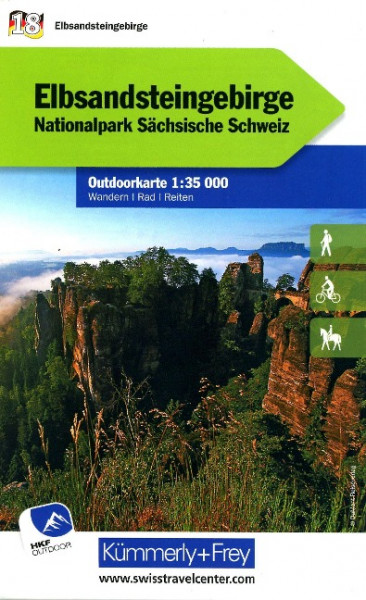 Elbsandsteingebirge Nr. 18 Outdoorkarte Deutschland 1:35 000