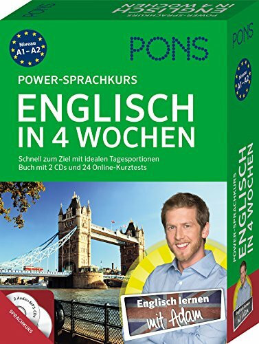 PONS Power-Sprachkurs Englisch in 4 Wochen: Schnell zum Ziel mit idealen Tagesportionen. Buch mit 2 CDs und 24 Online-Kurztests
