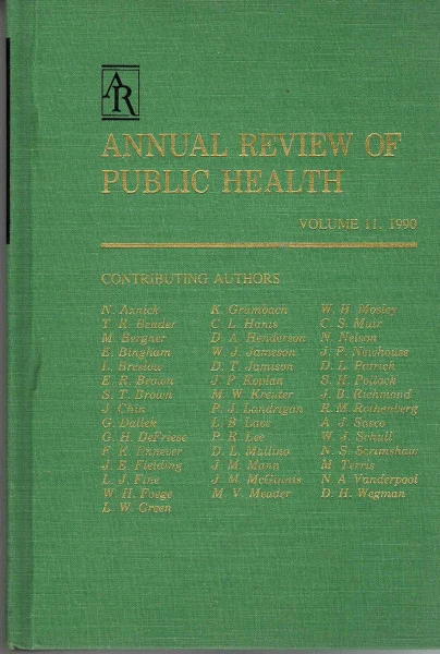 Annual Review of Public Health: 1990