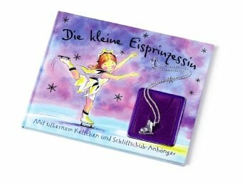 Die kleine Eisprinzessin, m. silbernem Kettchen u. Schlittschuh-Anhänger Die kleine Eisprinzessin, m. silbernem Kettchen u. Schlittschuh-Anhänger