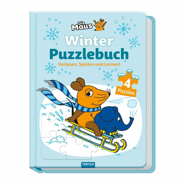 TRÖTSCH - Die Maus "Winter-Puzzlebuch" : Beschäftigungsbuch Entdeckerbuch Puzzlebuch