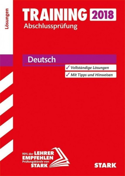 Lösungen zu Training Abschlussprüfung Realschule 2018 - Deutsch - Niedersachsen