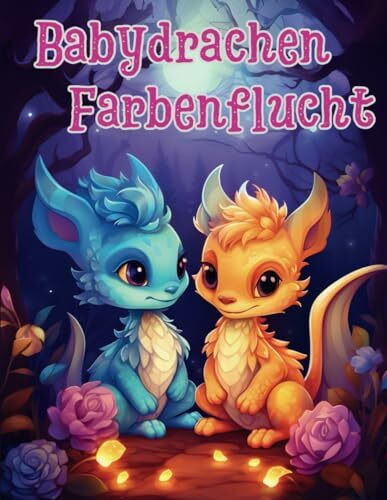 Babydrachen Farbenflucht: Malbuch mit 54 Motiven für eine Flucht in die Welt der kleinen Drachen – für Erwachsene und Jugendliche