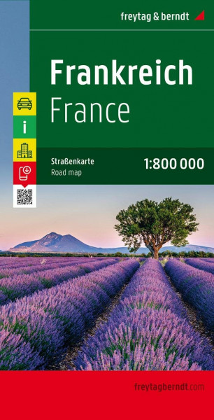 Frankreich, Autokarte 1:800.000: Citypläne, Touristische Informationen, Ortsregister mit Postleitzahlen (freytag & berndt Auto + Freizeitkarten)
