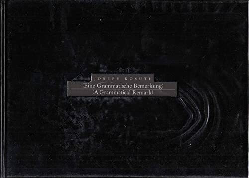 A Grammatical Remark/Eine Grammatische Bemerkung
