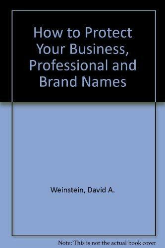 How to Protect Your Business, Professional and Brand Names