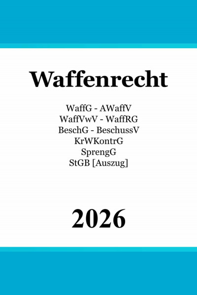 Waffenrecht: Waffengesetz (WaffG) | Allgemeine Waffengesetz-Verordnung (AWaffV) | | WaffGBundFreistV | WaffVwV | BeschG | BeschussV | KrWaffKontrG | ... Jäger, Büchsenmacher, Waffensachkunde