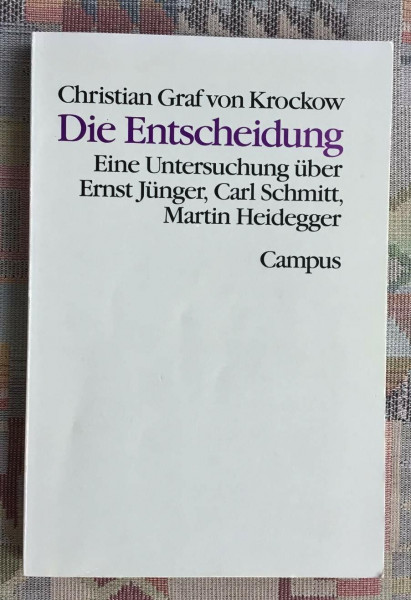 Die Entscheidung: Eine Untersuchung über Ernst Jünger, Carl Schmitt, Martin Heidegger (Theorie und Gesellschaft)