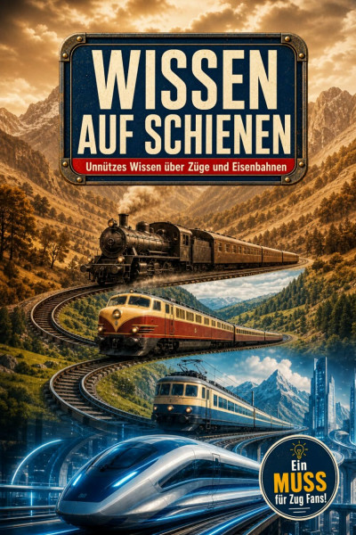 Wissen auf Schienen - Unnützes Wissen über Züge und Eisenbahnen: Unnützes Wissen über Züge und Eisenbahnen | Das perfekte Geschenk für Eisenbahnfans, ... Kurioses rund um Bahn, Lokomotive & Schiene