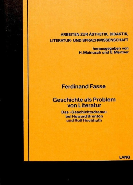 Geschichte als Problem von Literatur