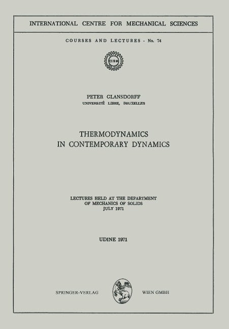 Thermodynamics in Contemporary Dynamics Thermodynamics in Contemporary Dynamics