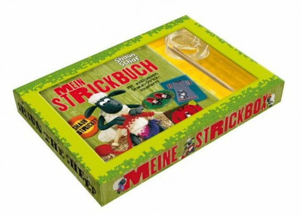 Shaun das Schaf - Mein Strickbuch: Buch mit Original Shaun-Mustern und zwei Rundstricknadeln in dekorativer Geschenkbox