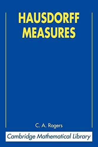 Hausdorff Measures (Cambridge Mathematical Library)