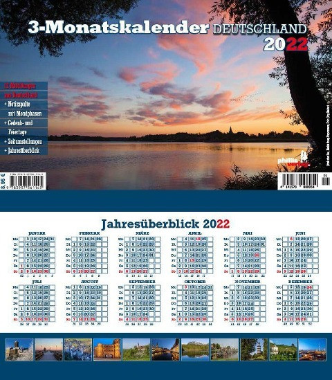 3-Monatskalender Deutschland 2022