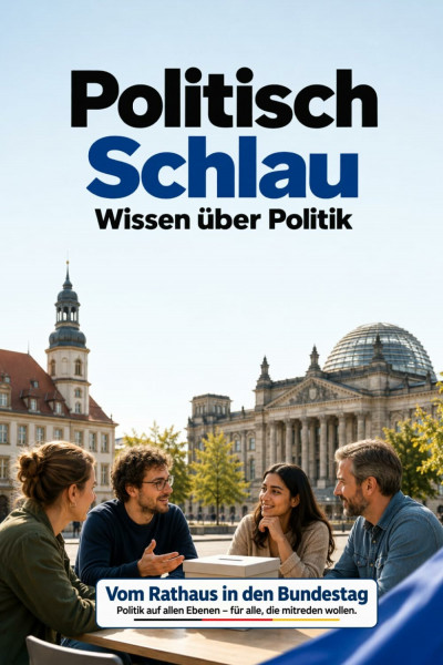 Politisch schlau - Wissen über Politik: Politik heute verstehen | Kommunalpolitik, Bundestag, Bundesrat, Parteien & politische Arbeit | Geschenk für Politiker, Kommunalpolitiker & Politikinteressierte