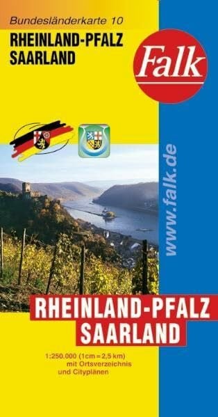 Falk Bundesländerkarte Deutschland Rheinland-Pfalz, Saarland 1:250 000