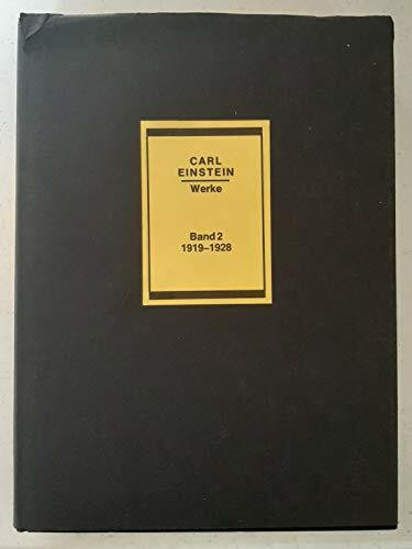 Carl Einstein Werke 1919 - 1928. (Bd. 2)