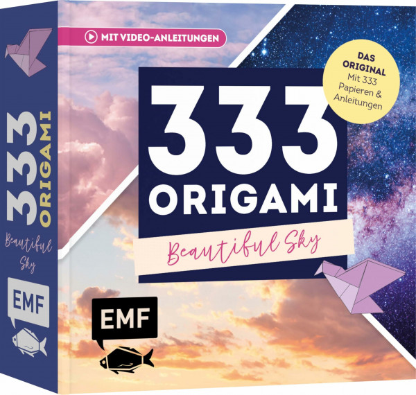 333 Origami – Beautiful Sky – Zauberschöne Papiere falten: Das Original: Mit Anleitungen, Videos und 333 feinen Papieren: Hochwertiges Origami-Papier mit 40 verschiedenen Himmelsmotiven
