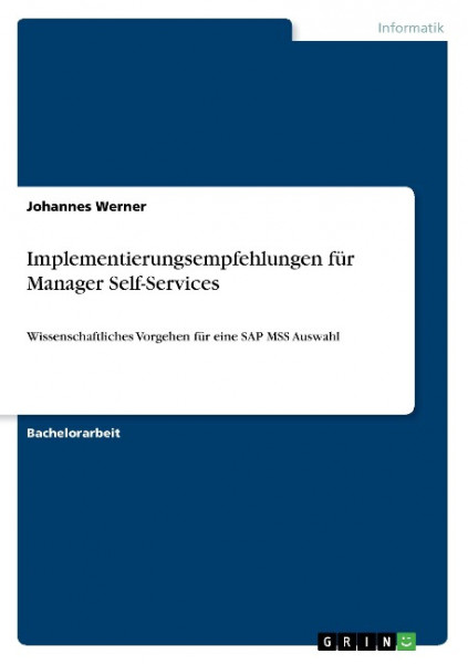 Implementierungsempfehlungen für Manager Self-Services