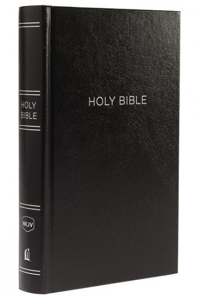 NKJV, Reference Bible, Personal Size Giant Print, Hardcover, Black, Red Letter Edition, Comfort Print