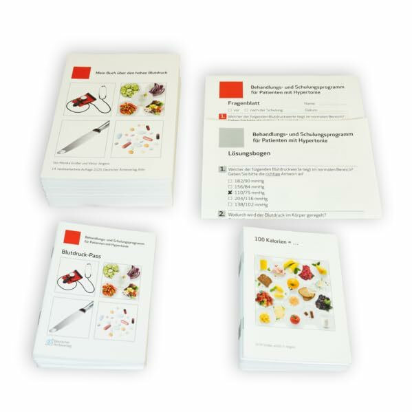 Behandlungs- und Schulungsprogramm für Patienten mit Hypertonie: Verbrauchsmaterial: Verbrauchsmaterial für 10 Patienten: ... Blutdruck-Pässe, Frage- u. Behandlungsbogen