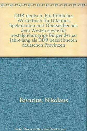 DDR-deutsch (Tomus - Die fröhlichen Wörterbücher)