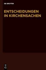 Entscheidungen in Kirchensachen seit 1946. Band 51