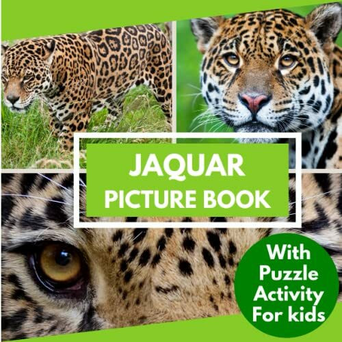 Jaguar Picture Book with Puzzle Activity for Kids: Learn Facts about the Jaguar Including Challenging Word Search Puzzle, Mazes, and Coloring pages.