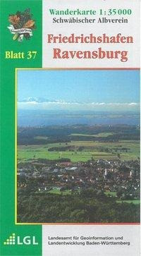 Karte des Schwäbischen Albvereins 37 Friedrichshafen - Ravensburg 1 : 35 000