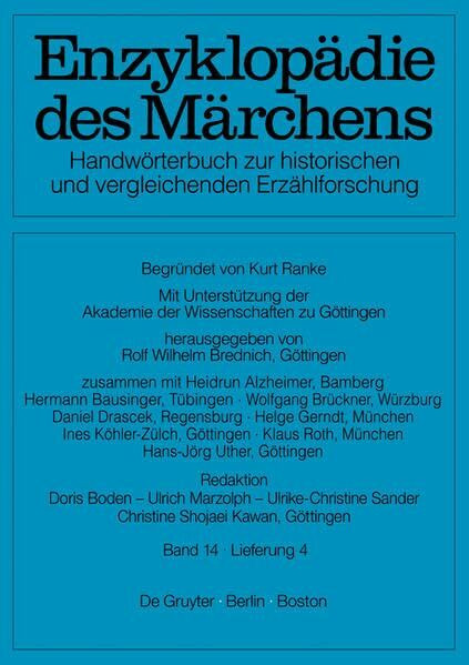 Enzyklopädie des Märchens / Zwerghirsch - Zypern, Nachträge: Âbî - Zombie