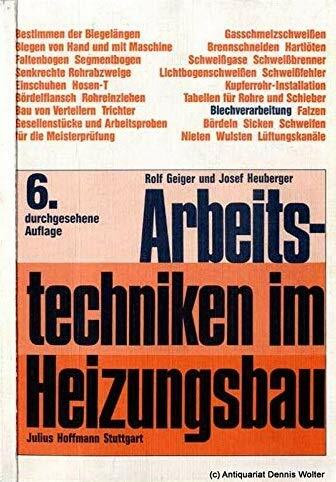 Arbeitstechniken im Heizungsbau. Lehrbuch der Meisterschule für Heizungs- und Lüftungsbauer