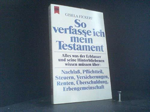 So verfasse ich mein Testament