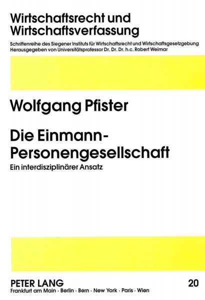 Die Einmann-Personengesellschaft