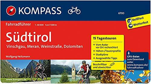 KOMPASS Fahrradführer Südtirol - Vinschgau, Meran, Weinstraße, Dolomiten: mit Routenkarten im optimalen Maßstab.