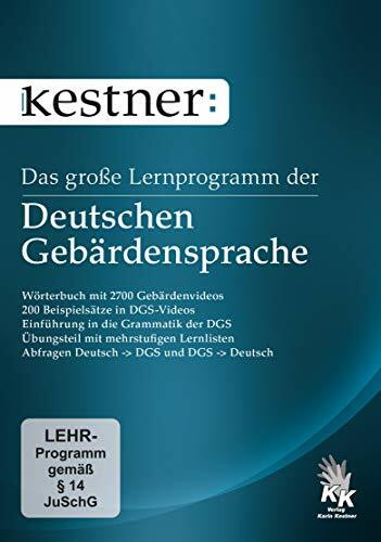 Das große Lernprogramm der Deutschen Gebärdensprache: Der ideale Einstieg zum Erlernen der Deutschen Gebärdensprache mit vielen Lernfunktionen, Grammatik und Beispielsätzen in DGS-Videos