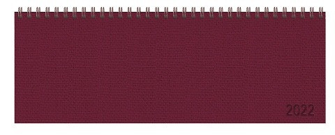 Tischquerkalender Professional Premium rot 2022