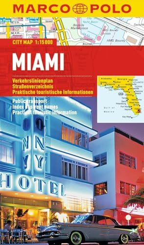 MARCO POLO Cityplan Miami 1:15.000: Verkehrslinienplan, Straßenverzeichnis, Praktische touristische Informationen