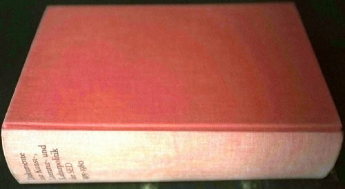 Dokumente 1975 - 1980 zur Kunst-, Literatur- und Kulturpolitik der SED