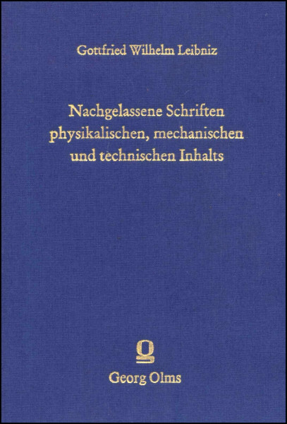 Nachgelassene Schriften physikalischen, mechanischen und technischen Inhalts