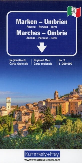 KuF Italien Regionalkarte 09. Marken - Umbrien 1 : 200 000