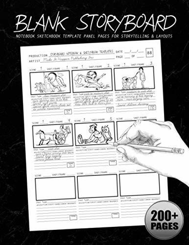 Blank Storyboard: Notebook Sketchbook Template Panel Pages for Storytelling & Layouts: 200+ Pages with 9x9 Story Board Frames on 8.5"x11" Book (Professional Storyboard Notebooks, Band 1)