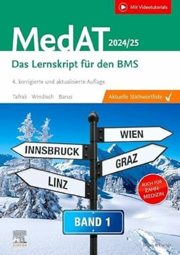 MedAT 2024/25 - Band 1: Das Lernskript für den BMS für Human- und Zahnmedizin (mit Videotutorials)