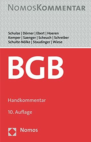 Bürgerliches Gesetzbuch: Handkommentar